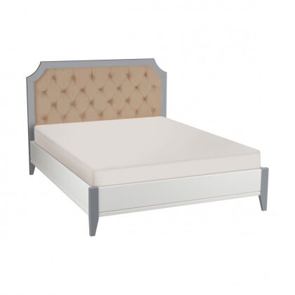 Кровать София с мягкой спинкой каретная стяжка