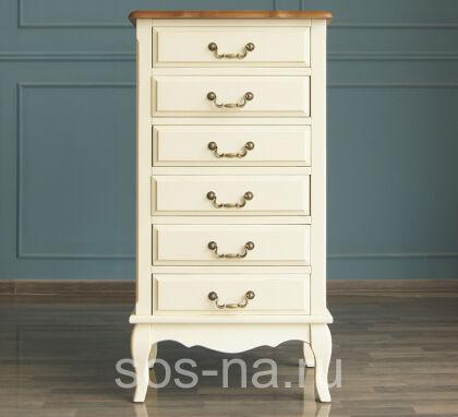 Комод Леонтина высокий 6 ящиков