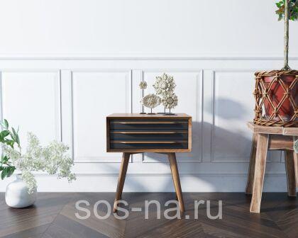 Тумба "Bruni Black" с тремя ящиками