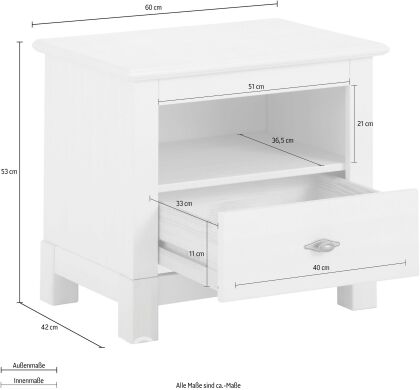 Тумба прикроватная Рауна-01