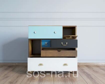 Комод малый «Aquarelle» 6 ящиков арт RE-52