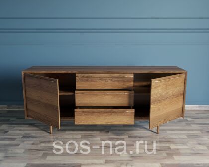 Комод "Bruni" с тремя ящиками и дверками