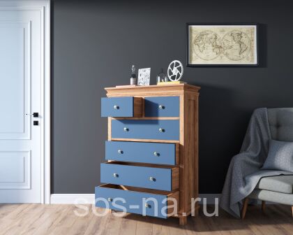 Комод "Jules Verne" высокий из березы и ясеня
