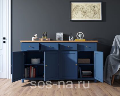 Комод "Jules Verne" 4 ящика 4 дверки арт JV37ETGB