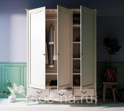 Шкаф Leontina для одежды трехстворчатый с ящиками арт ST9327KR/3