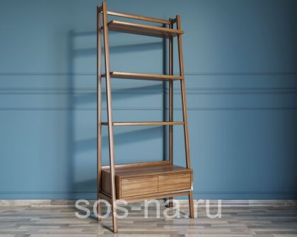 Узкий стеллаж "Bruni" с двумя ящиками