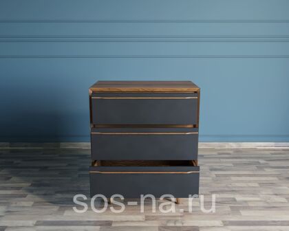 Комод "Bruni Black" на три ящика