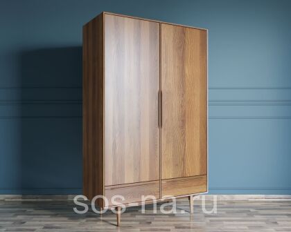 Шкаф двустворчатый "Bruni" с двумя ящиками