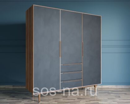 Шкаф "Bruni Black" трехстворчатый