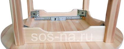 Стол круглый раздвижной Александр с царгой