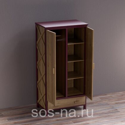 Шкаф 2-х ств. Армо комбинированный (полки+штанга)