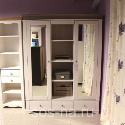 Шкаф Бейли с 2-мя зеркальными дверями и полками