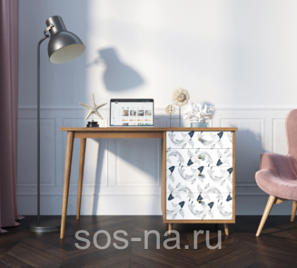 Стол рабочий "Berber" c одной тумбой BB31