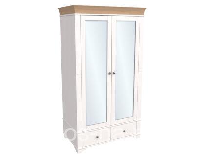 Шкаф 2х дв. Бейли с зеркальными дверями