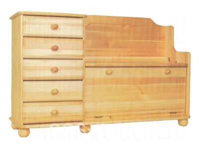 комод Вокко 87-05 для прихожей (5ящ. +1 д/обуви)