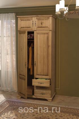 Шкаф 2-х ств. с ящ. Брусно