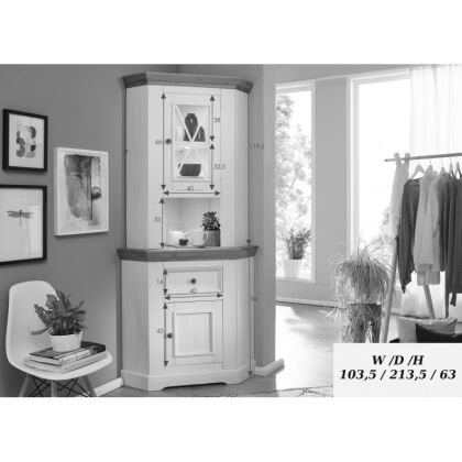 Надстройка для углового комода Форест Графит