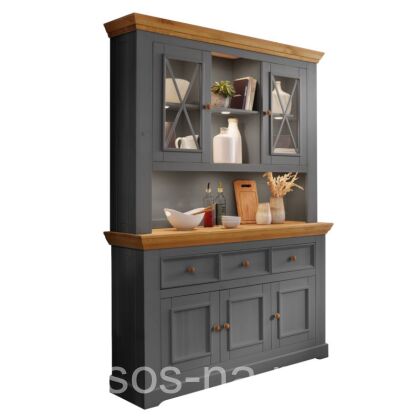 Комод буфета Форест Графит 3 двери и 3 ящика