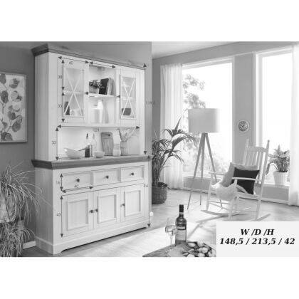 Надстройка для комода Форест Графит (трехстворчатого)