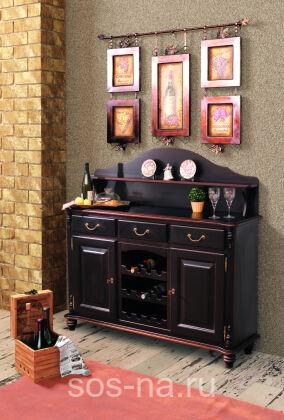 Тумба Скандия 2 дв 3 ящ с бутылочницей