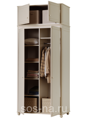 Шкаф Бетти 2-ств №1 с антресолью