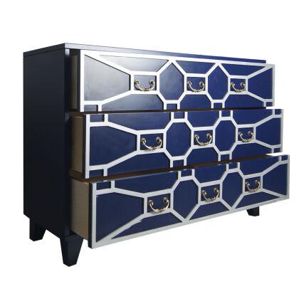 Комод "Emerald" синий 3 ящика