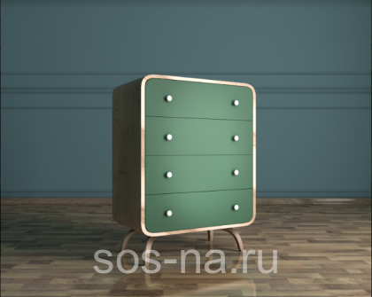 Высокий комод "Ellipse" с четырьмя ящиками EL05G