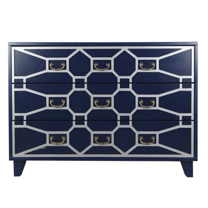 Комод "Emerald" синий 3 ящика