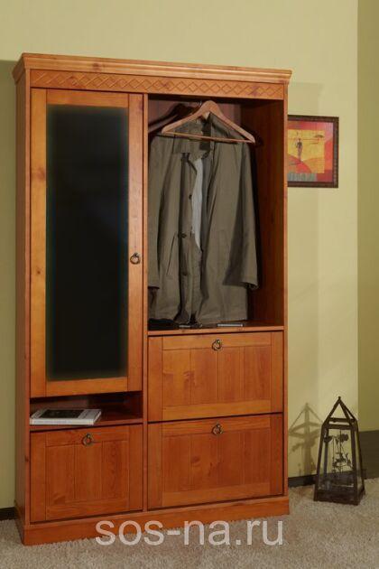 Шкаф Дания для прихожей комбинированный