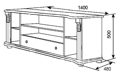 Тумба ТВ Балтика 1
