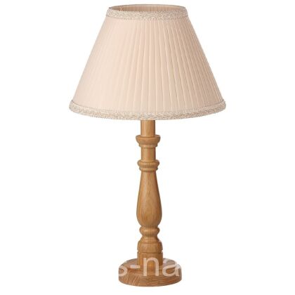 Лампа настольная Канталь натуральный дуб с абажюром из шелка
