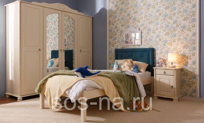 Кровать мягкая Классик 2/1 (с накладной спинкой)