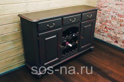 Тумба Скандия 2 дв 3 ящ с бутылочницей