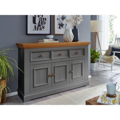 Комод буфета Форест Графит 3 двери и 3 ящика