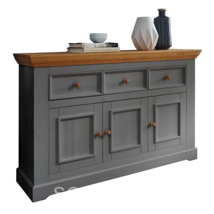 Комод буфета Форест Графит 3 двери и 3 ящика