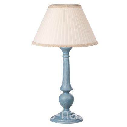 Лампа настольная Лаура бирюзовый дуб c абажюром из шелка