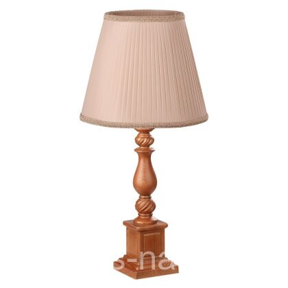 Лампа настольная Люберон коричневый дуб с абажюром из шелка