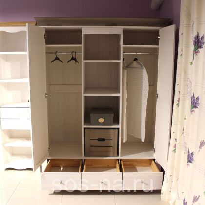 Шкаф Бейли с 2-мя зеркальными дверями и полками