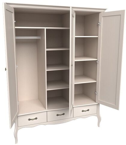 Шкаф 3х дверный с зеркалом Лебо