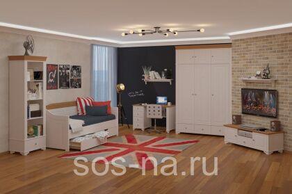 Шкаф 3х дв. Бейли с глухими дверями