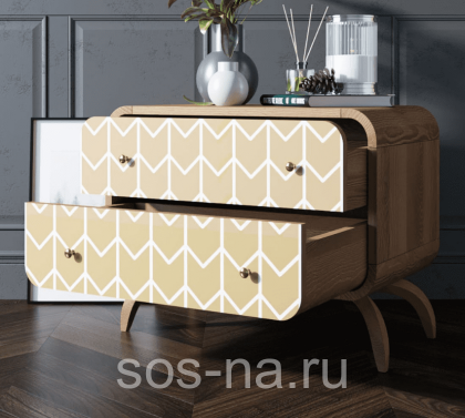 Комод "Ellipse Print" с двумя ящиками принт 1 EL02