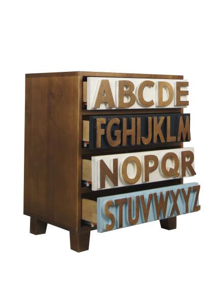 Комод "Alphabeto Birch" 4 ящика