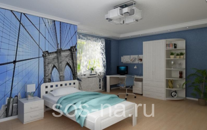 ТУМБА ПРИКРОВАТНАЯ 2 ЯЩИКА Коста Бланка