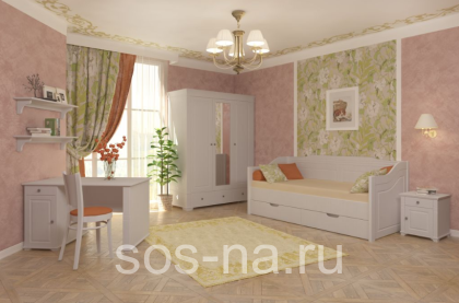 Шкаф 3х дверный Бейли с зеркалом