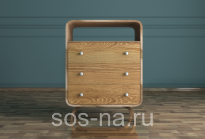 Высокий комод "Ellipse" с тремя ящиками EL04Y