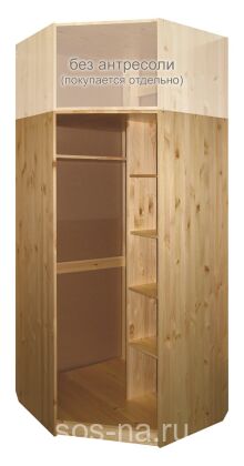 Шкаф Оскар угловой 2-х дверный 102х102