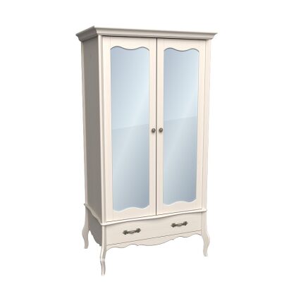 Шкаф 2х дверный с зеркальными дверями Лебо