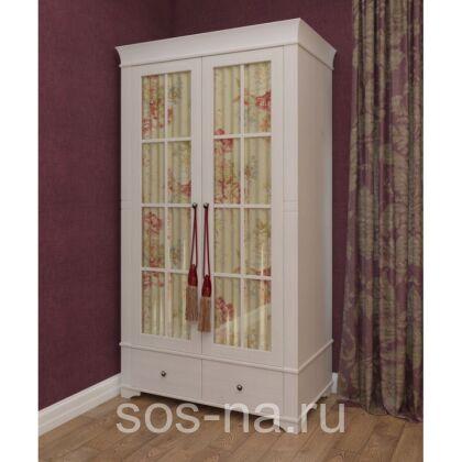 Шкаф 2х дверный со стеклянными дверями Бейли