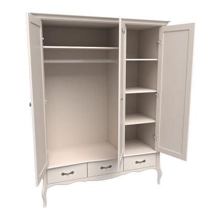 Шкаф 3х дверный с зеркальными дверями Лебо