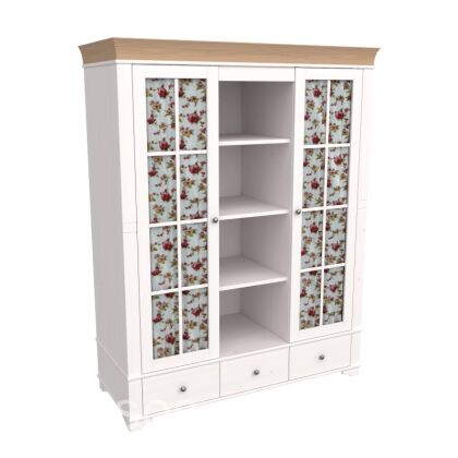 Шкаф Бейли с 2-мя стеклянными дверями и полками